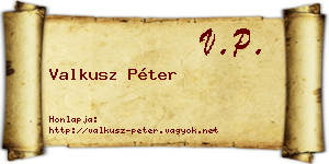 Valkusz Péter névjegykártya